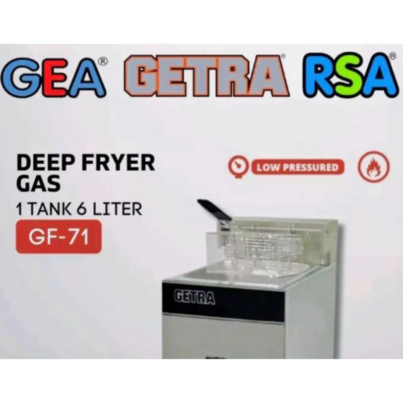 DEEP FRIYER 1 TANK GETRA GF 71 Penggorengan Gas