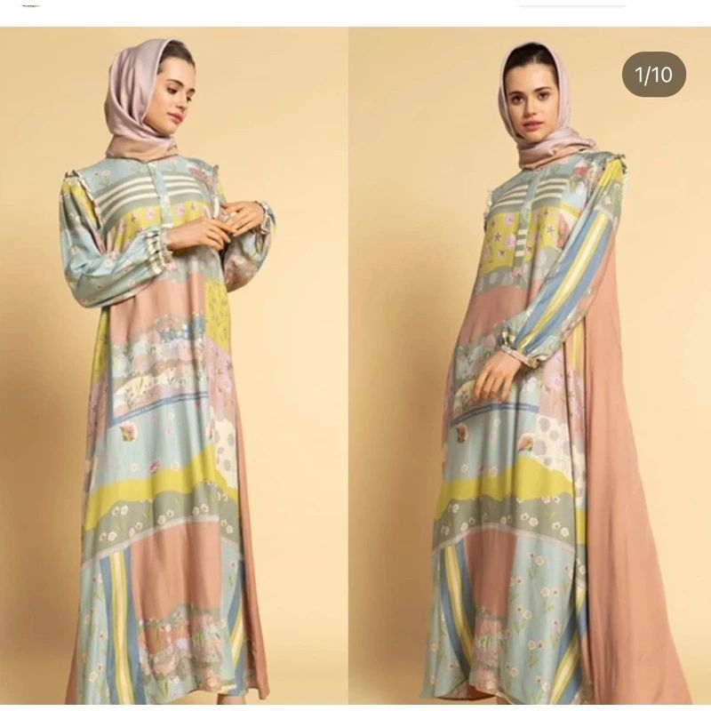 Preloved Pink Printed Garri Cottonink x Riamiranda uk xL