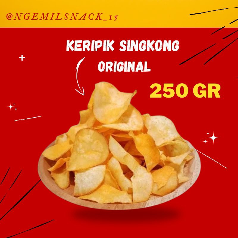 

Keripik Singkong Original 250 | Gurih Asin Renyah