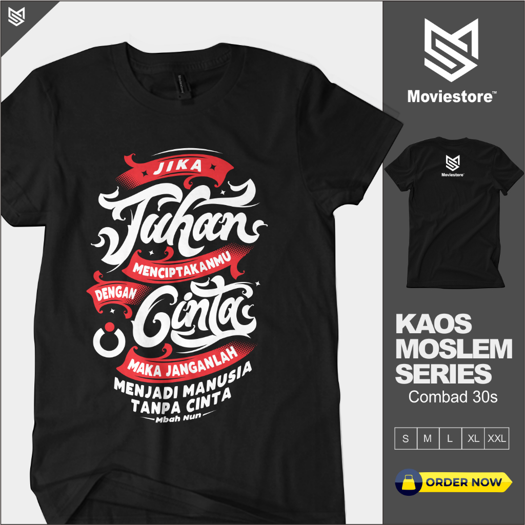 kaos maiyah kata kata cak nun distro premium unisex laki laki pria original moviestore