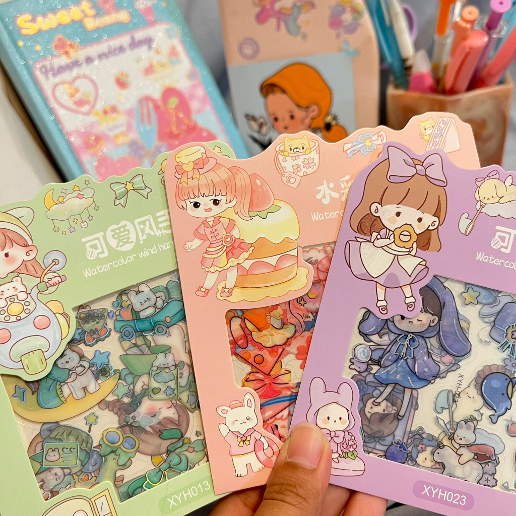 

Paket Sticker Isi 3 Pcs - MOTIF CUTE XYH 30 - washi tape cute girl kado unik bungkus gambar hadiah sovenir alat tulis kerja sekolah kantor lucu