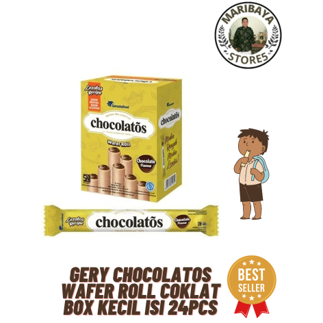 

Gery Chocolatos Wafer Roll Coklat Box Kecil Isi 24Pcs