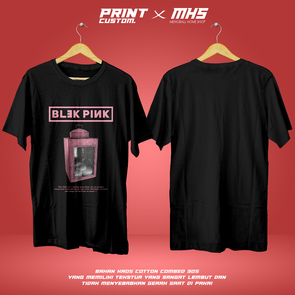 Kaos Pria Plesetan BLEK PINK Dewasa Unisex Baju Atasan Parodi Plesetan Lucu Mengballhome