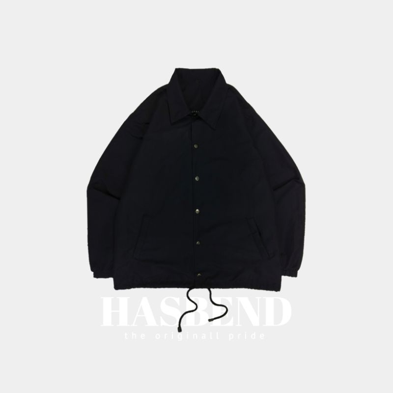 Jaket Coach Polos / Coach Jaket Polos Waterproof Pria/Wanita Warna Hitam