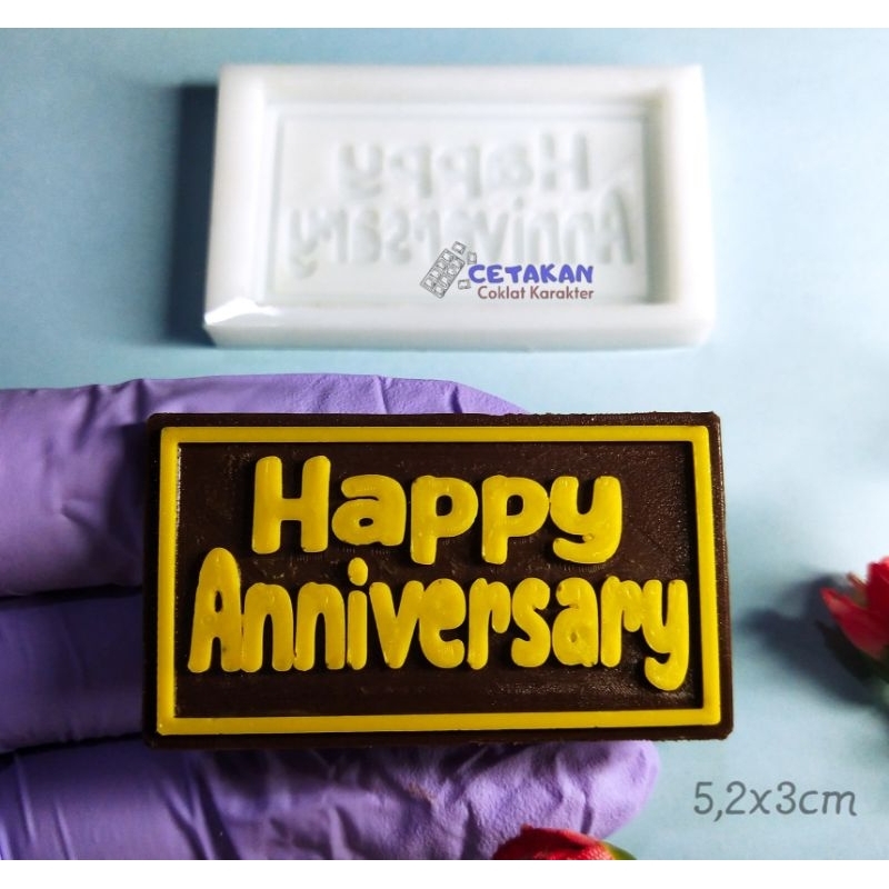 cetakan coklat Happy Anniv