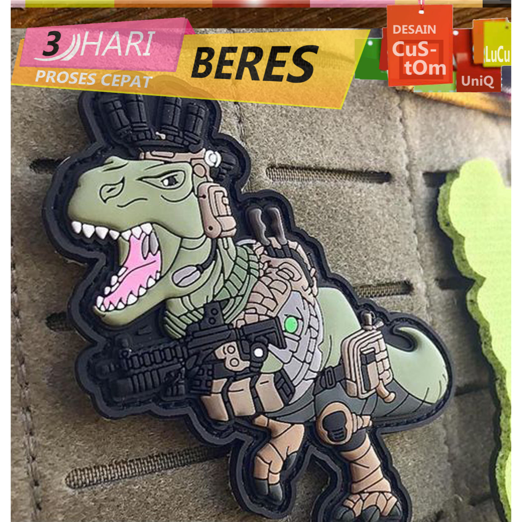 label patch/label emblem/label jersey/label jahit/label press setrika desain 3D bahan karet rubber l