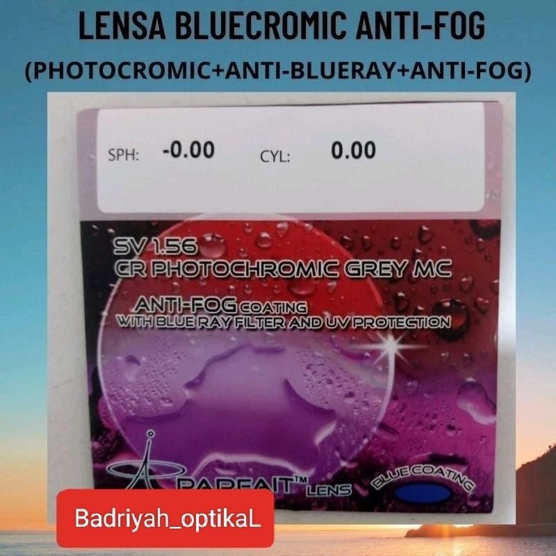 LENSA BLUECROMIC OPTIFOG, KACAMATA BLUECROMIC OPTIFOG PRIA DAN WANITA