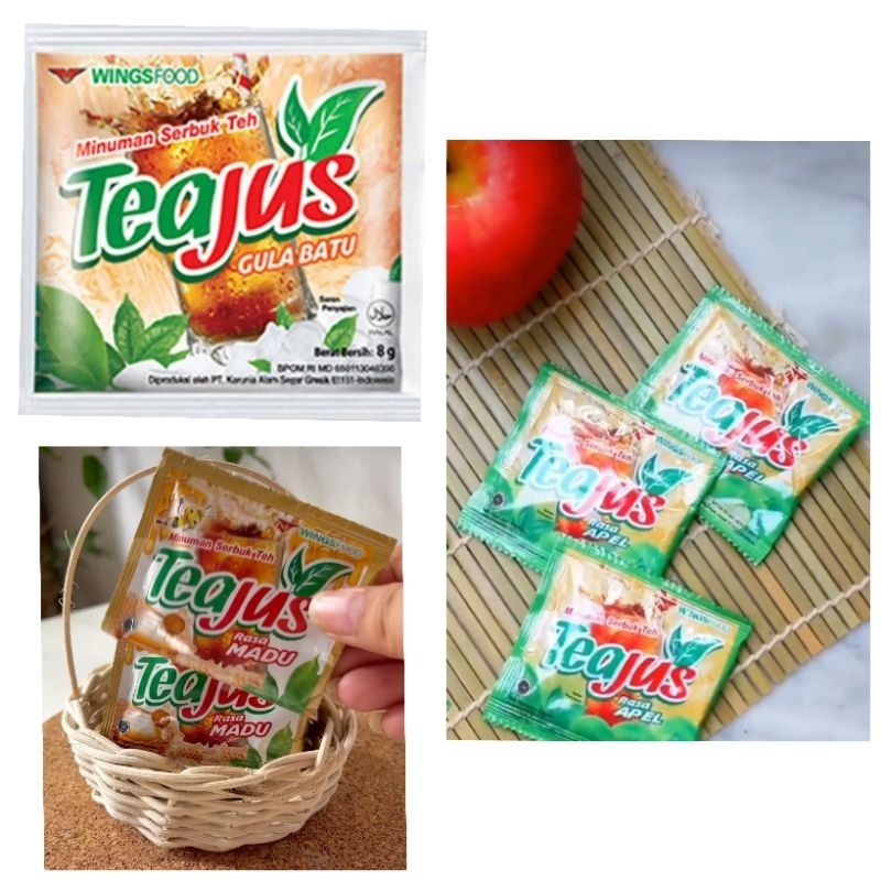 

teajus minuman serbuk, 3 renceng
