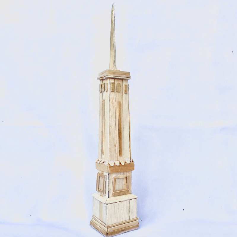 Patung Tugu Jogja dari Stik Es Krim Prakarya Kerajinan Tangan