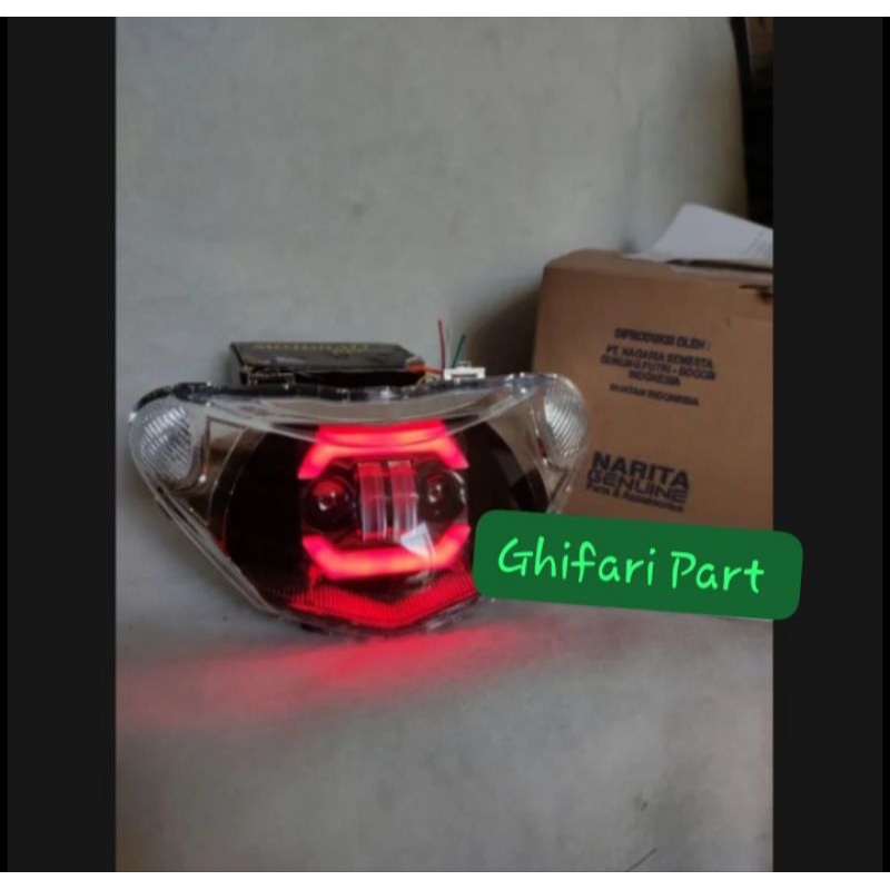 Custom Lampu Depan Mio Smile New Plus Day KLX CRF 2 Alis