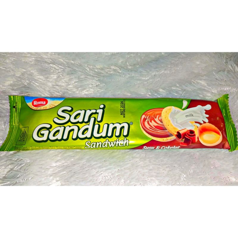 

ROTI BISKUIT SARI GANDUM COKLAT SANDWICH ROMA 1 PACK