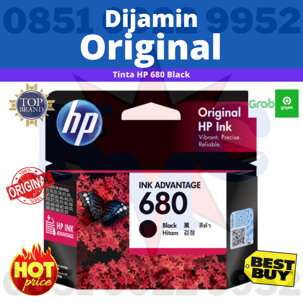 TINTA HP 680 BLACK ORIGINAL HP680