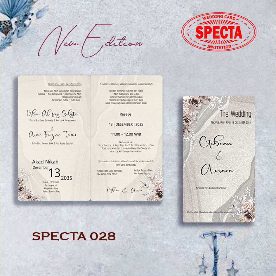 Blangko undangan pernikahan SPECTA 28 wedding simple murah