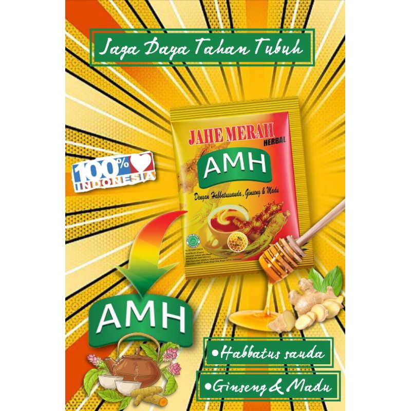 

Jamu Jahe merah AMH Sachet Instant-20 gr