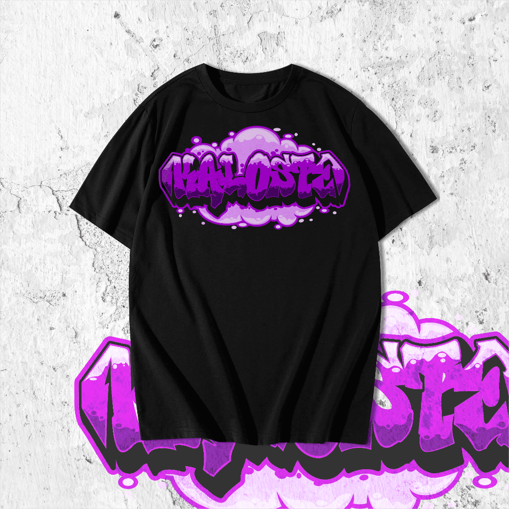 T-shirt Kaloste Grafiti Purp