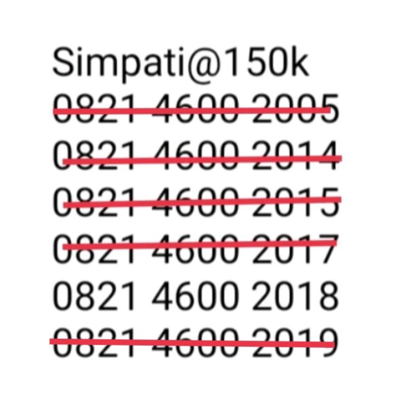 nomor cantik simpati 08** 4600 2018 nocan-kartu-perdana-telkomsel