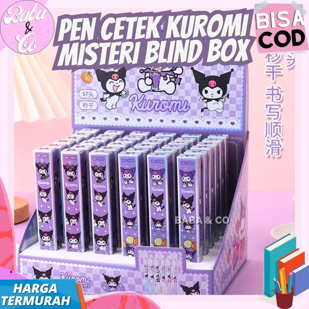 

PULPEN KUROMI MISTERI BLIND BOX PEN CETEK LUCU SANRIO KUROMI MYSTERY PEN BOX KUROMI MURAH