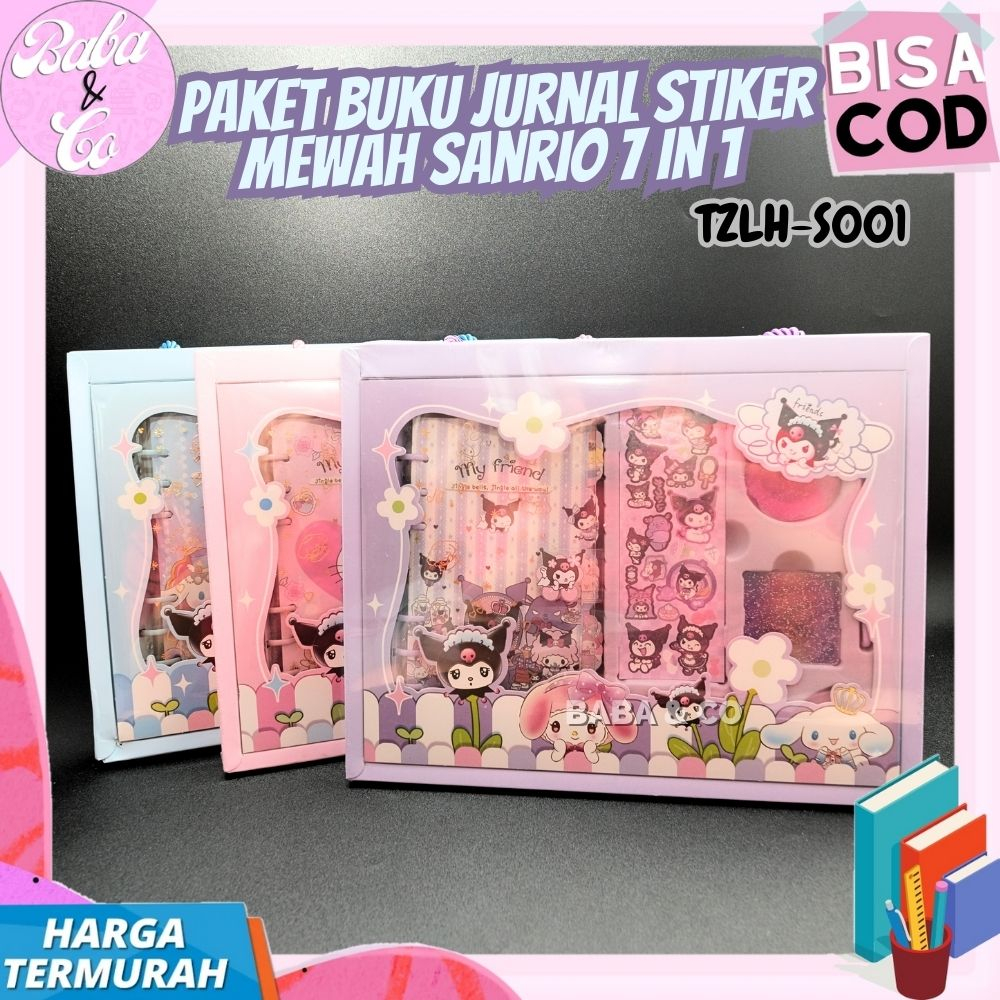 

JURNAL SANRIO 7 IN 1 TZLH-S001 PAKET BUKU STIKER SANRIO MEWAH STICKER LUCU UNIK BUKU JURNAL STIKER MEWAH SANRIO 7 IN 1 CINNAMOROLL HELLO KITTY KUROMI