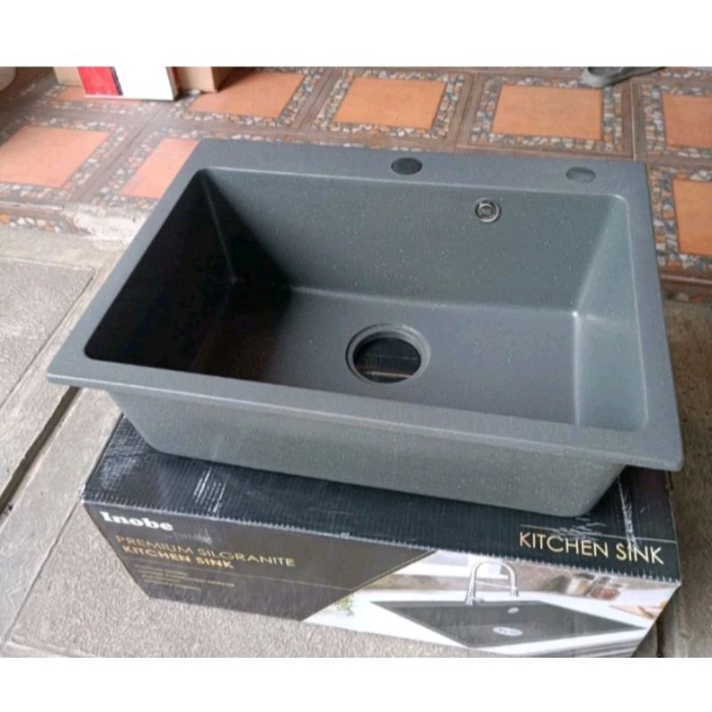 Kitchen sink Inobe Granite Grey 1 lobang 'Original / Sink Granite Inobe grey