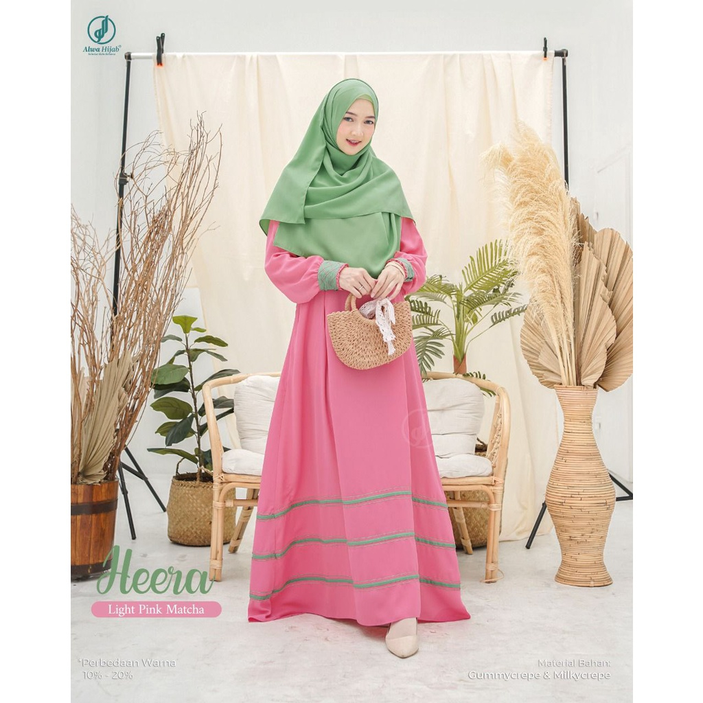 Baju Gamis Dress Wanita Muslim Dewasa Heera by Alwa Hijab