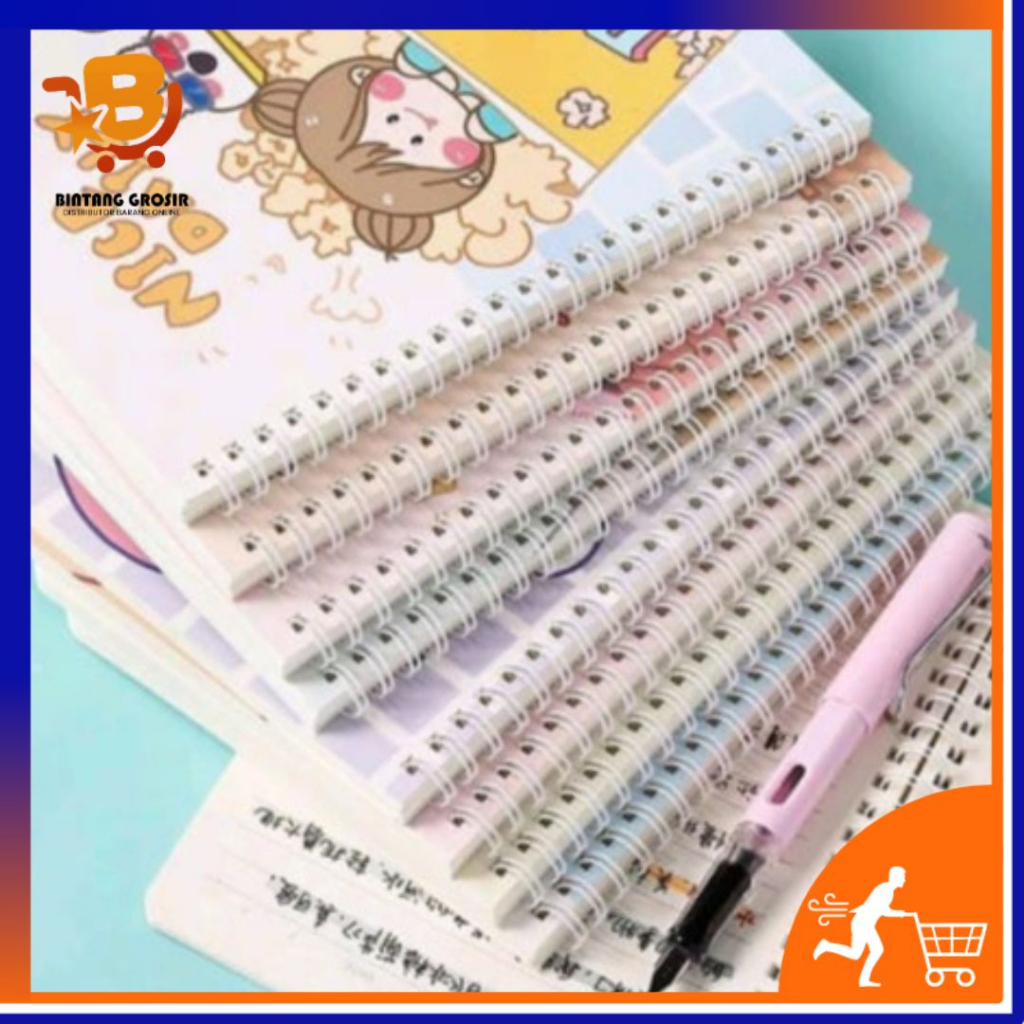 

Note book nice daily / Buku Tulis Garis A5 Notebook Ring Motif A5 Buku Tulis Sekolah Isi 60 Lembar NoteBook A5 Buku Ring A5 Buku Spiral