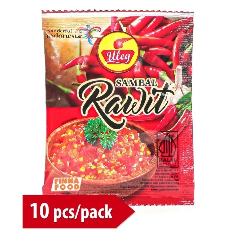 

finna food sambal uleg isi 10 sachet per pack(sambal rawit)