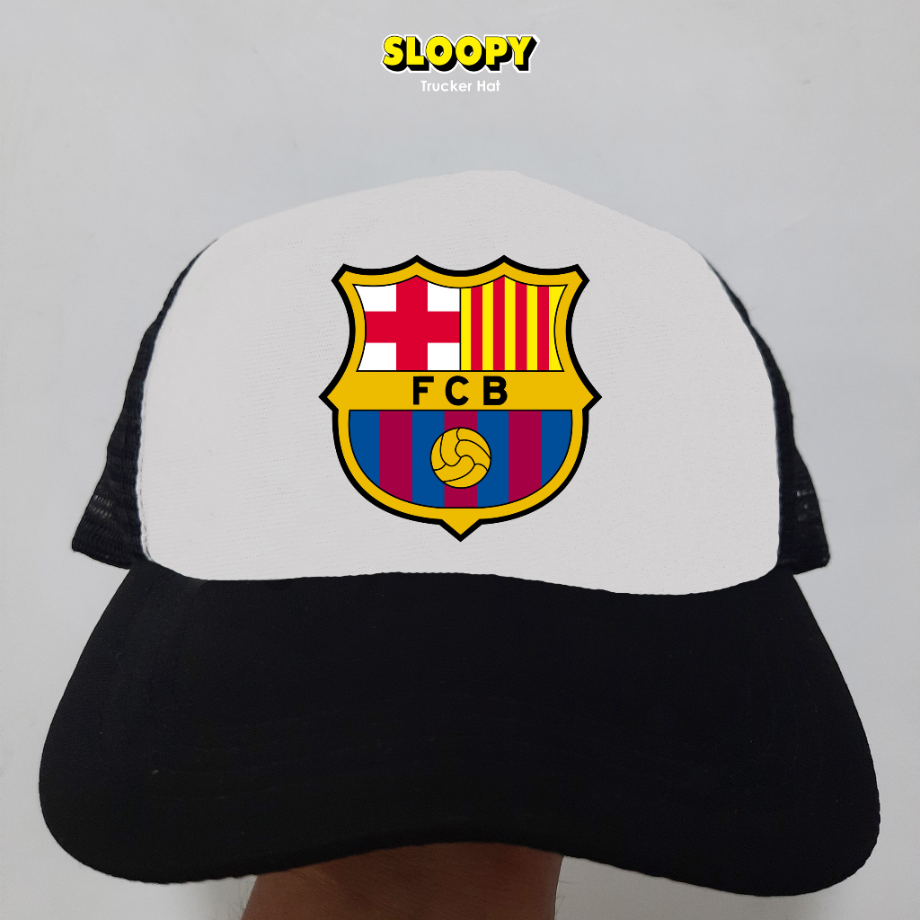 Sloopy - Topi Club Bola Trucker Hat Jaring Bola / Stiker Helm / Stiker Motor / Stiker Anti Air