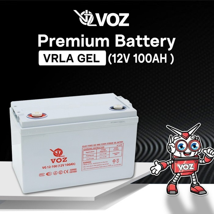 Baterai Aki GEL 12V 100 Ah 100Ah Baterai Solar Panel Solar Cell VOZ