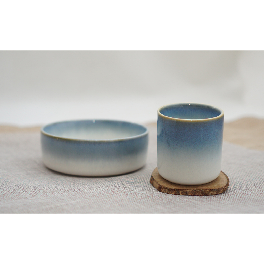 [X4-30] dan [X4-31] Japanese set bowl and glass tea (tanpa alas)/ Mangkok Jepang/ Mangkok premium mu