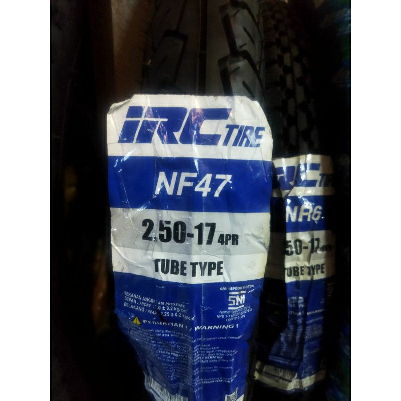 225-17, 250-17, 275-17 IRC Ban Luar Tubetype/ NON TUBELESS NF40 NR60 NF3 SP1 TR NF6 NR6 NR72 NR25 NF