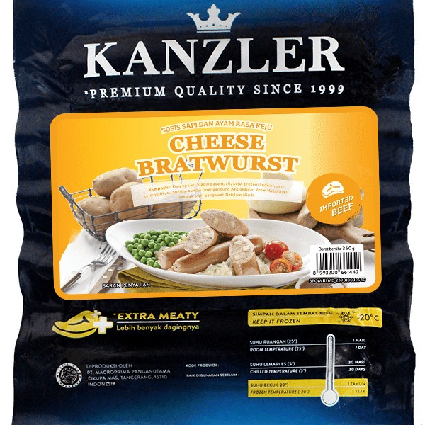 

KANZLER CHEESE BRATWURST 360gr