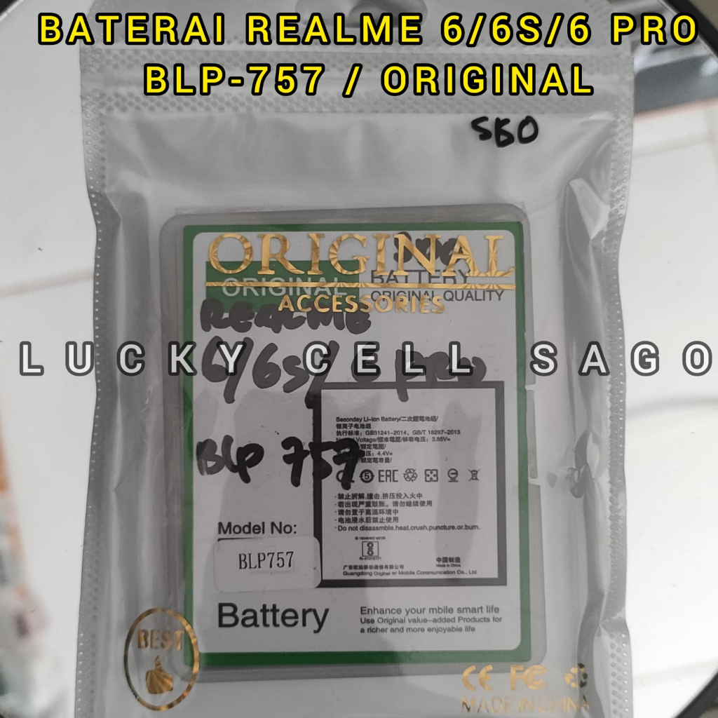 BATERAI REALME / BATRAI HP / BATRE HP / REALME 6 / 6S / 6 PRO  / BLP-757 / ORIGINAL