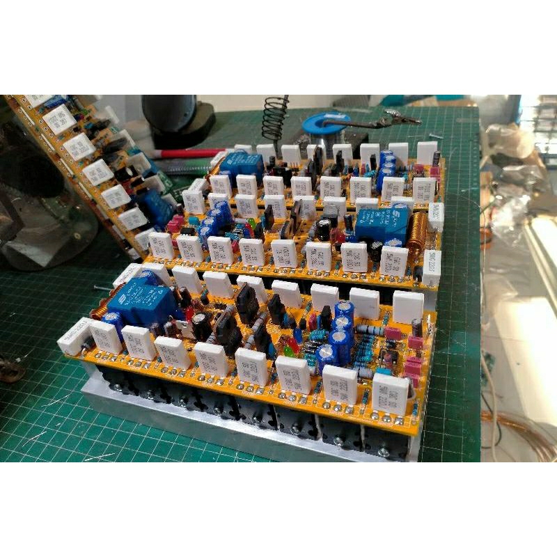 DRIVER power 2U amplifier full shet fianl 8 shet 2SC5200/2SA1943 tinggal colok saja