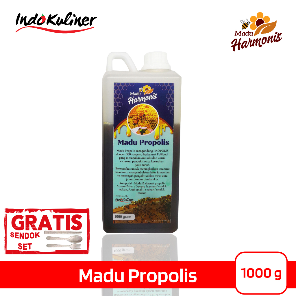 

Indokuliner Harmonis Madu Propolis 1Kg 1000Gr ASLI