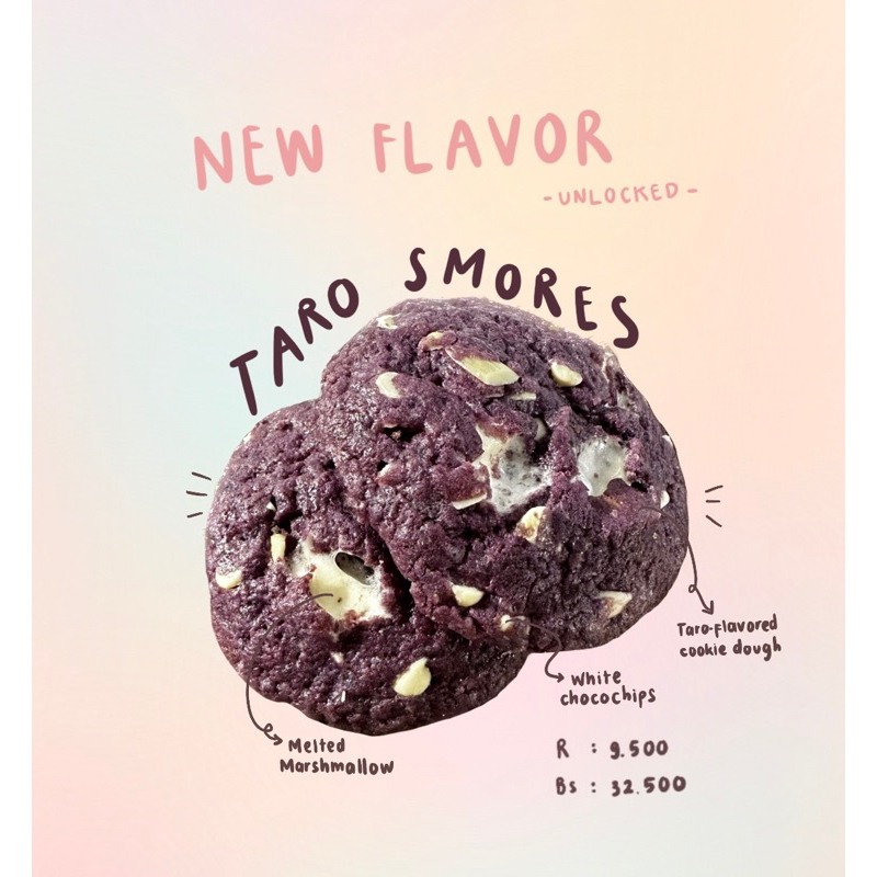 

Taro Smores Soft-Cookies