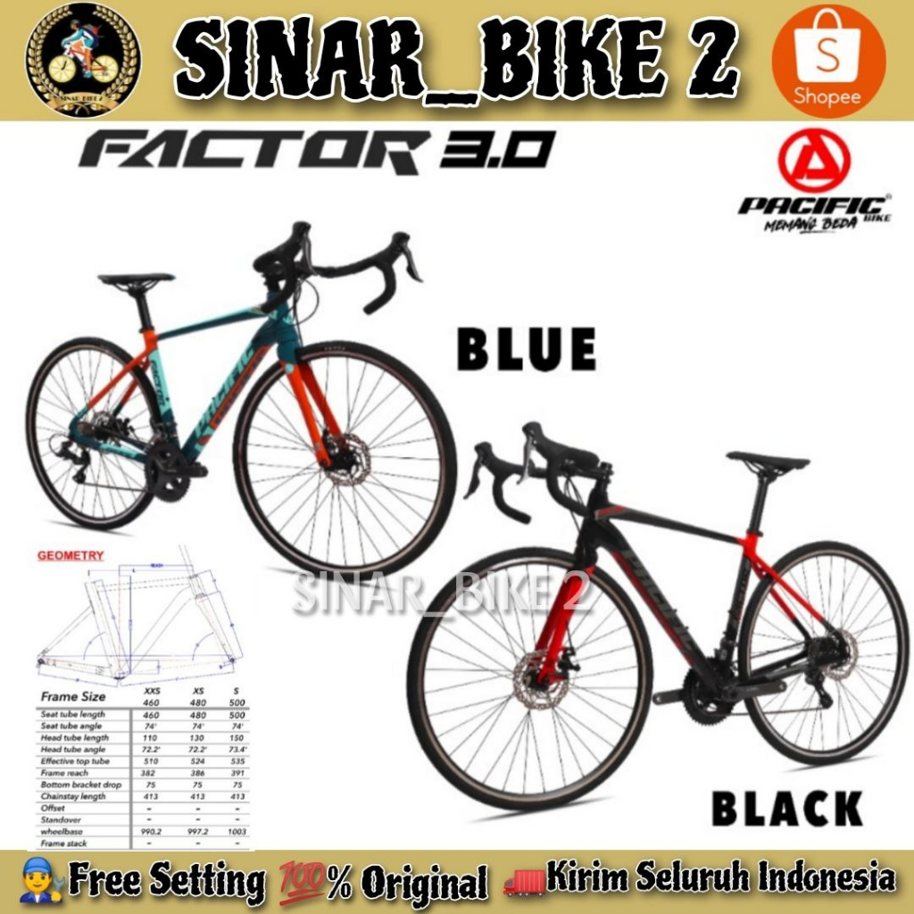Sepeda Balap Roadbike PACIFIC FACTOR 3.0 700C