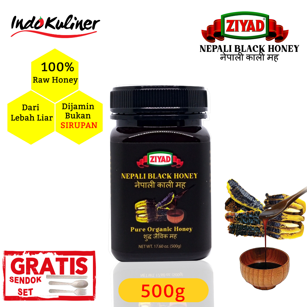 

Ziyad Nepali Black Honey Madu Hitam Nepal 500 Gram ASLI By Indokuliner