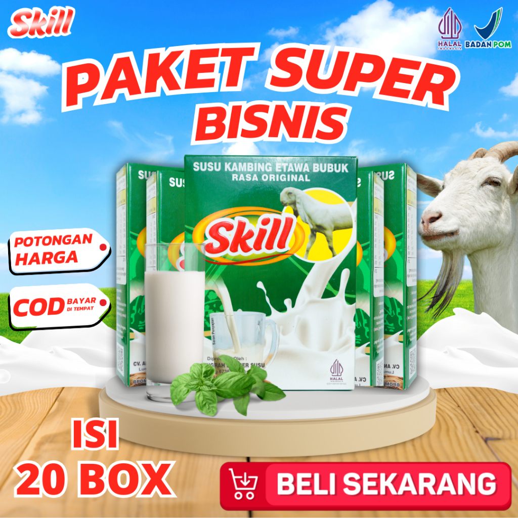 

Paket Bisnis 1 Karton isi 20 Box Susu Kambing Etawa Skill
