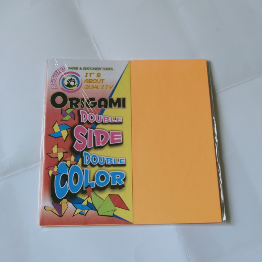 

Kertas Origami / Kertas Lipat Polos Asturo Double Side Uk. 16 x 16