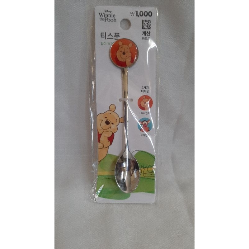 Winnie the Pooh Tea Spoon (Sendok Teh) Pooh/Tigger 14cm Daiso Korea