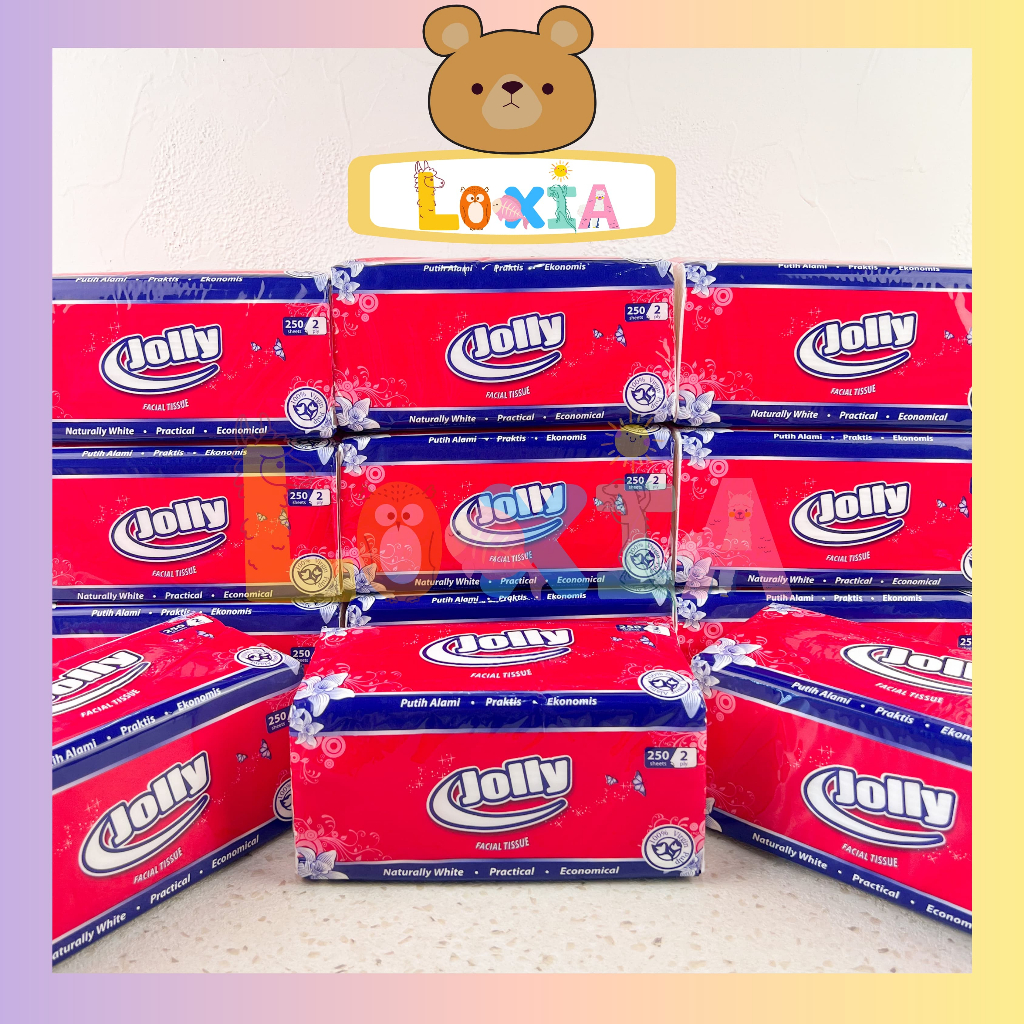⭐️Loxia⭐️ Tisu Tissue Jolly 250 Sheets 2ply Murah Harga Grosir / Tisu Jolly / Tisu Wajah Jolly / Tis
