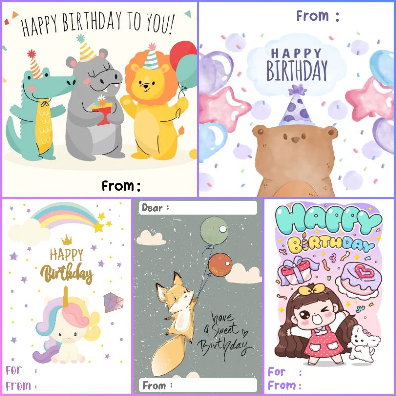 

(Isi 23pcs) Sticker /card Tag Lebel Kartu Ucapan untuk Kado Ulang Tahun Ultah Happy Birthday untuk kado atau hadiah