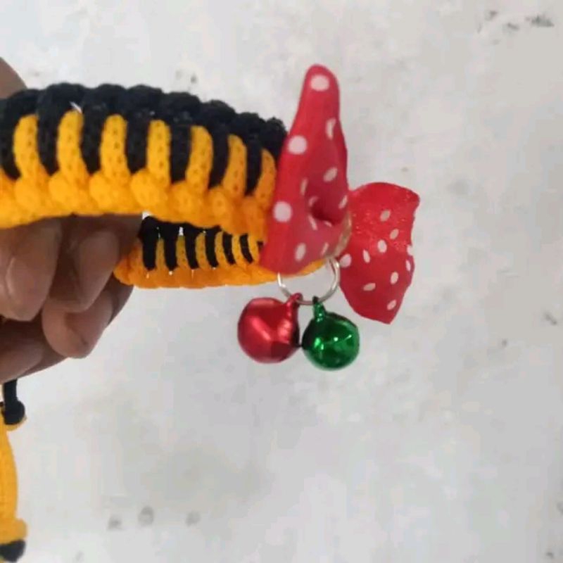 kalung hewan anyam pita