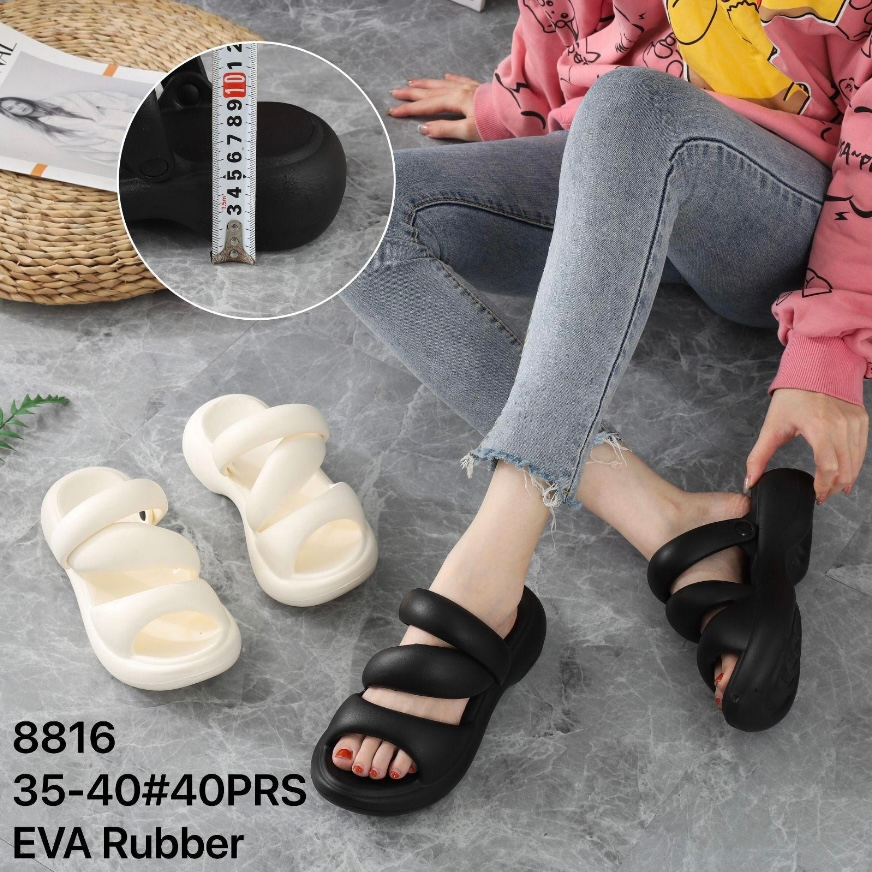 C Sandal Wanita 8816 Selop jelly import premium