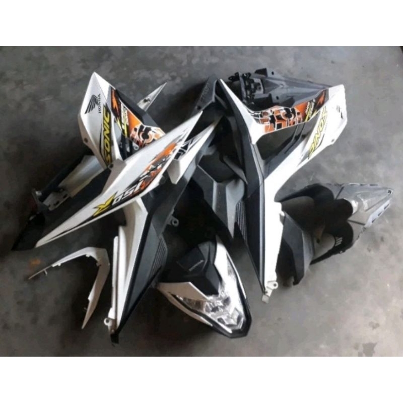 cover body full set honda sonic fi putih copotan original