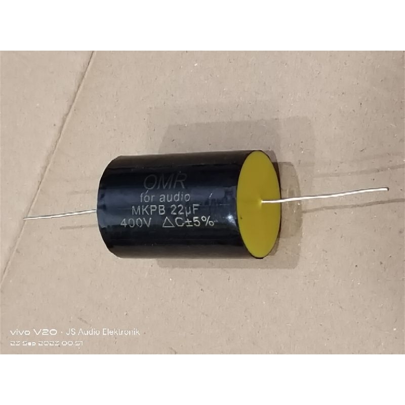 kapasitor bulat 226 400v OMR for audio 22uf  400v capacitor