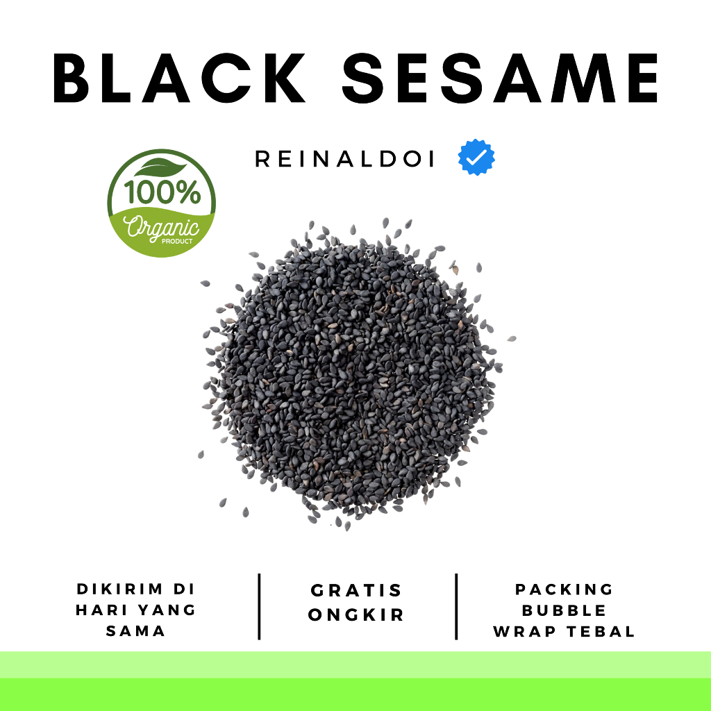 

Biji Kacang Wijen Hitam Black Sesame 100 GR