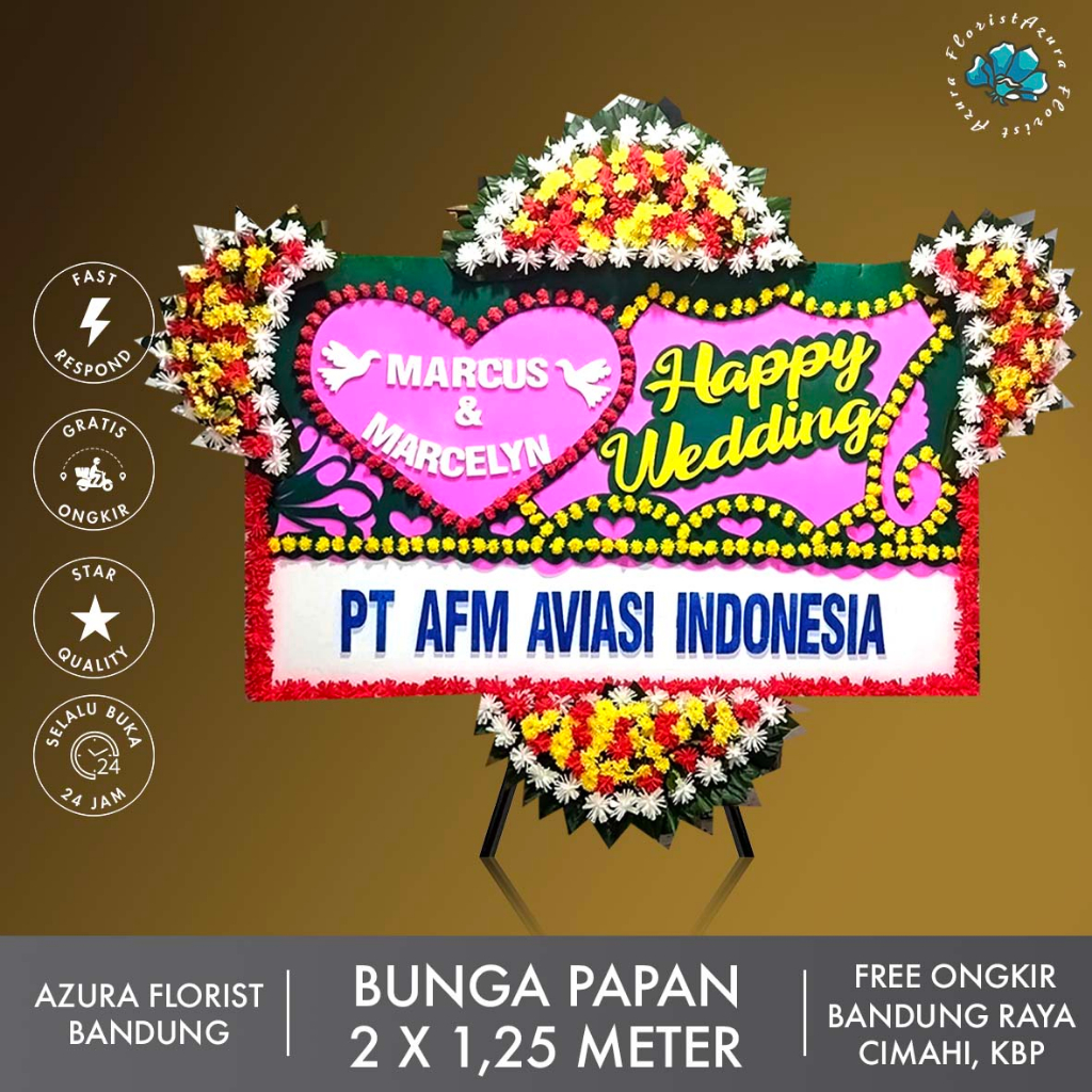 Karangan Bunga Papan Duka Cita Congratulations Wedding Bandung