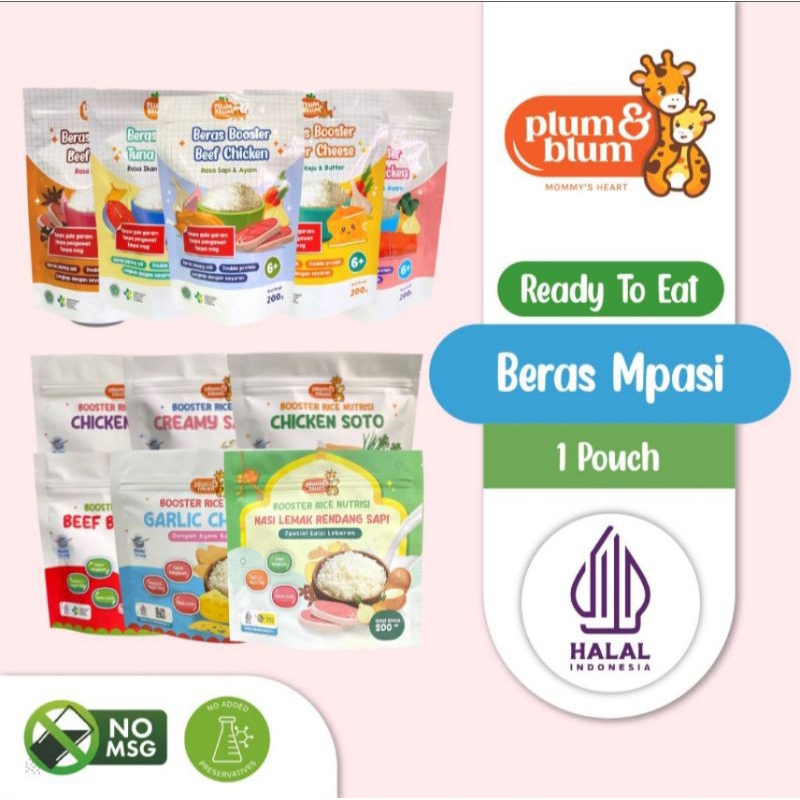 

Plum & Blum beras booster dan beras nutrisi 200gr | MPASI BB BOOSTER | CREAMY SALMON