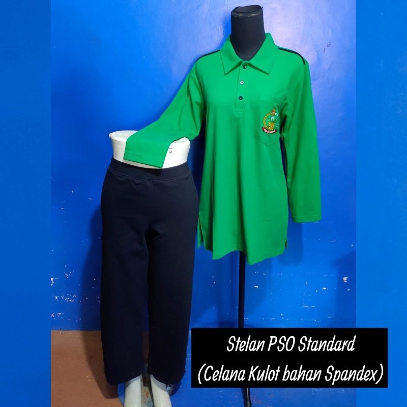 Pso Persit hijau pekat  celana Kulot